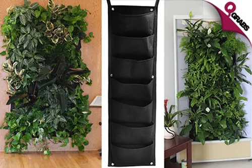 For QR69 Go Green with an Indoor / Outdoor Vertical Wall Planter with 7 Pockets! (QR149 Value)